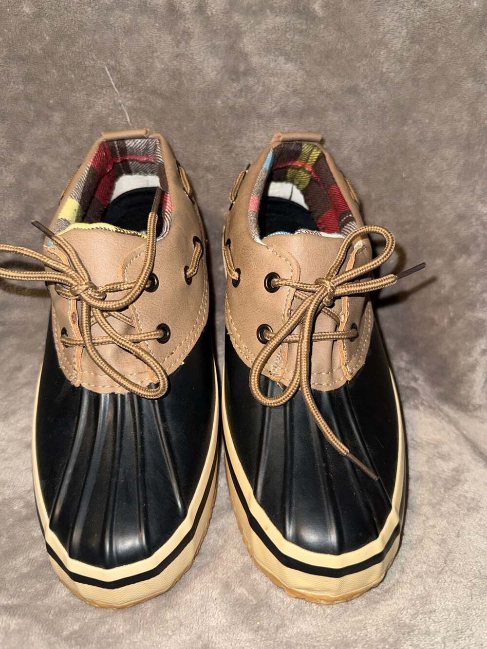 Tamarack Men's Plaid Lined Duck Shoe Boots Size 10